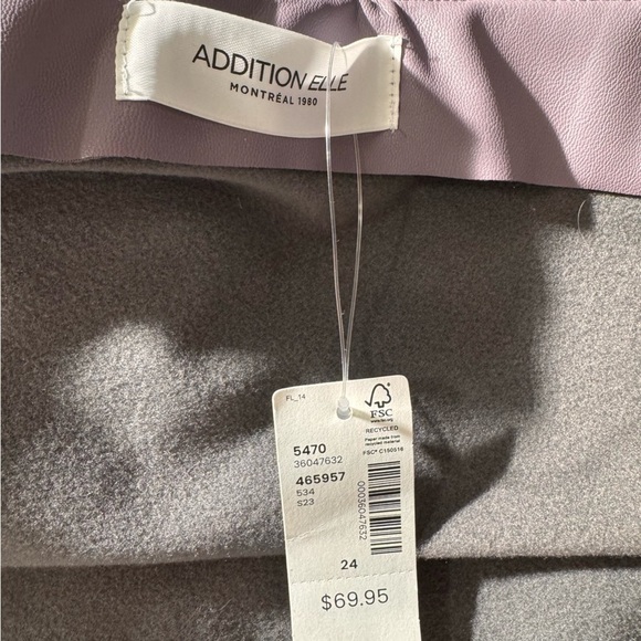 Addition Elle Lilac Faux Leather Mini Skirt Size 24 NWT Brand New - Picture 5 of 6